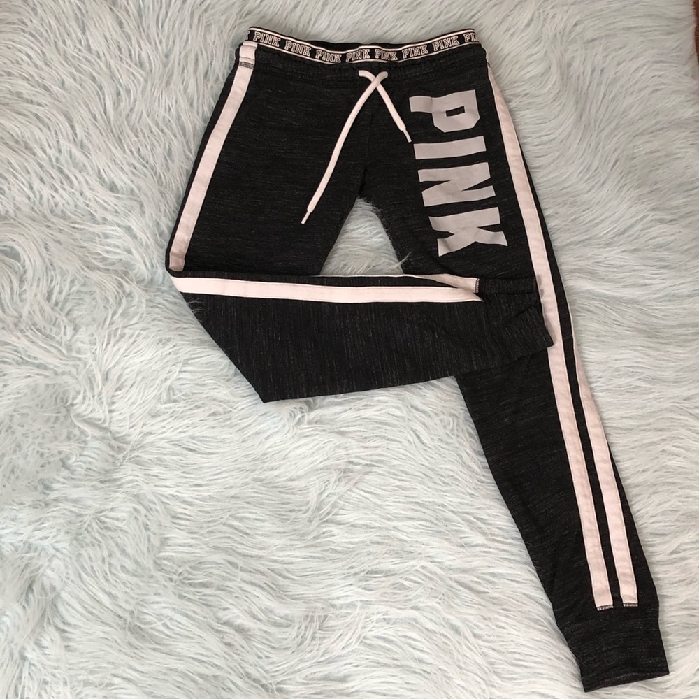 PINK Victoria Secrets Black and White Joggers
